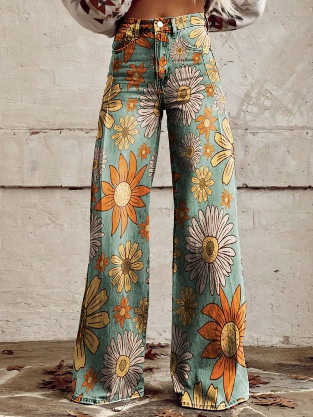 Caro - Pantalones palazzo con estampado floral