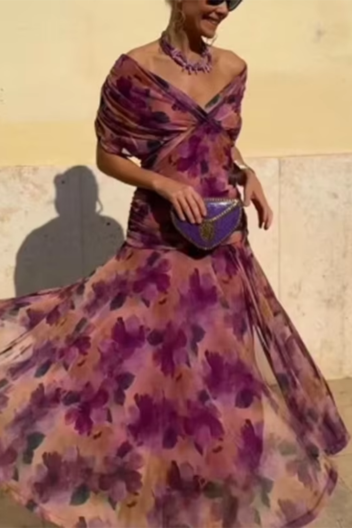 Luisa | Vestido largo elegante con cuello en V