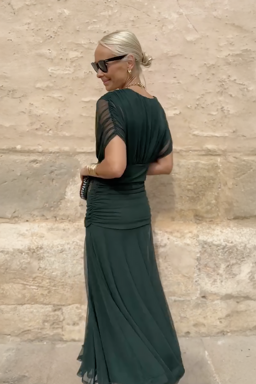 Luisa | Vestido largo elegante con cuello en V