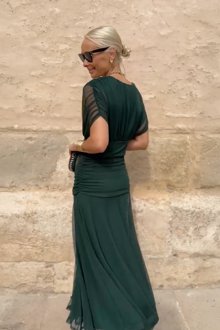 Luisa | Vestido largo elegante con cuello en V