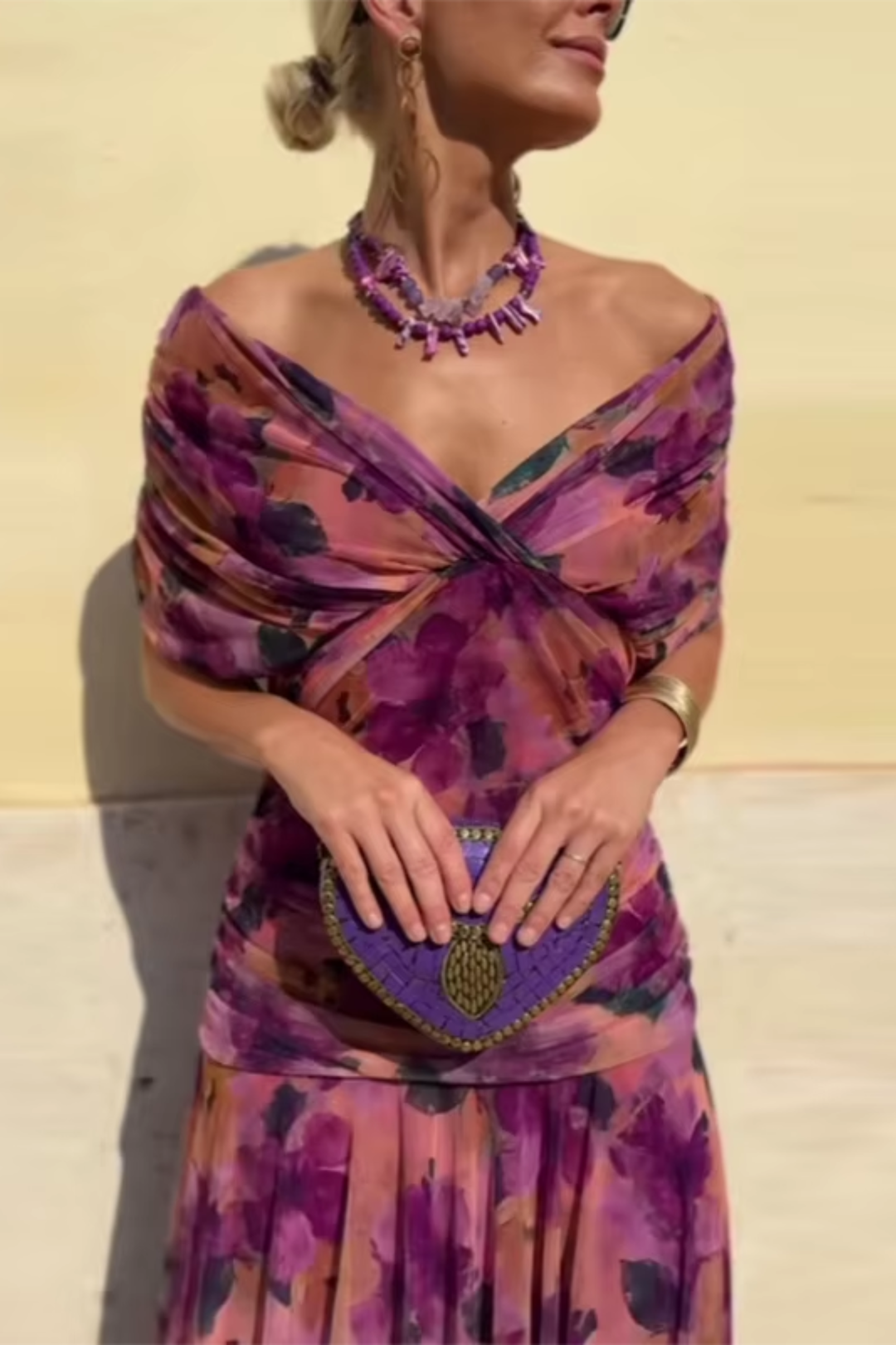 Luisa | Vestido largo elegante con cuello en V