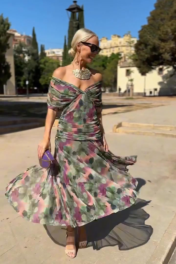 Luisa | Vestido largo elegante con cuello en V