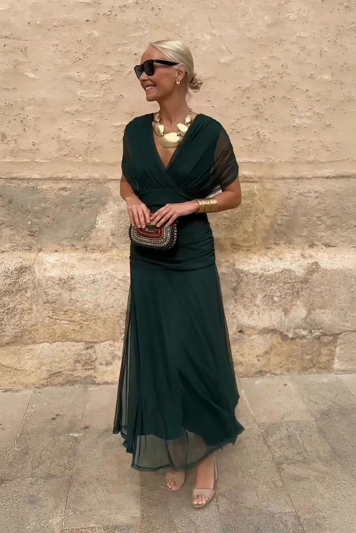 Luisa | Vestido largo elegante con cuello en V