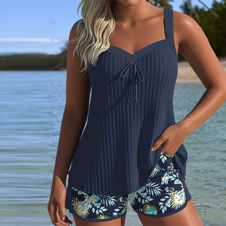Julia | Tankini a rayas con braguita de baño de dos piezas