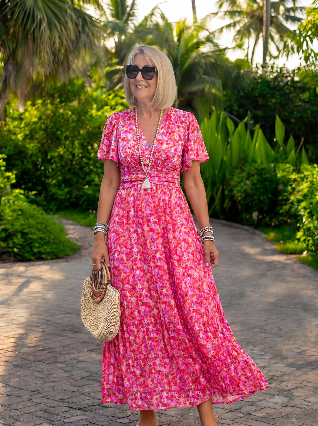 Elis – Vestido largo y vaporoso con estampado floral