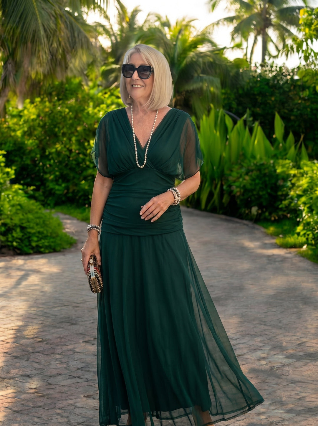 Luisa | Vestido largo elegante con cuello en V