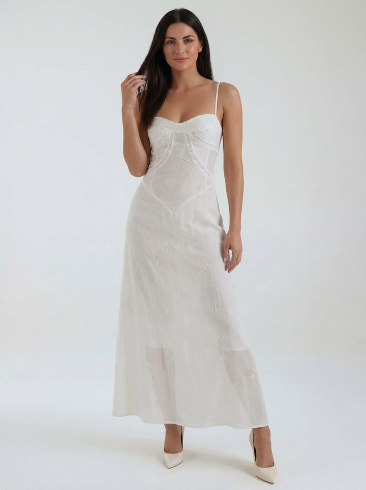 Vestido largo de encaje Arabelle