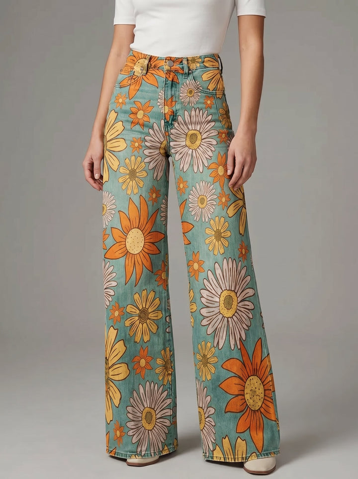 Caro - Pantalones palazzo con estampado floral