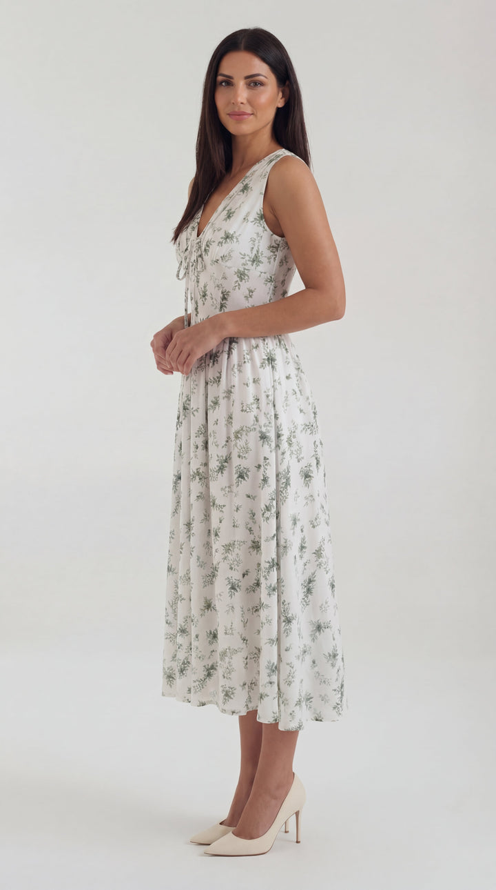 Vestido midi con escote en V Cassiopeia