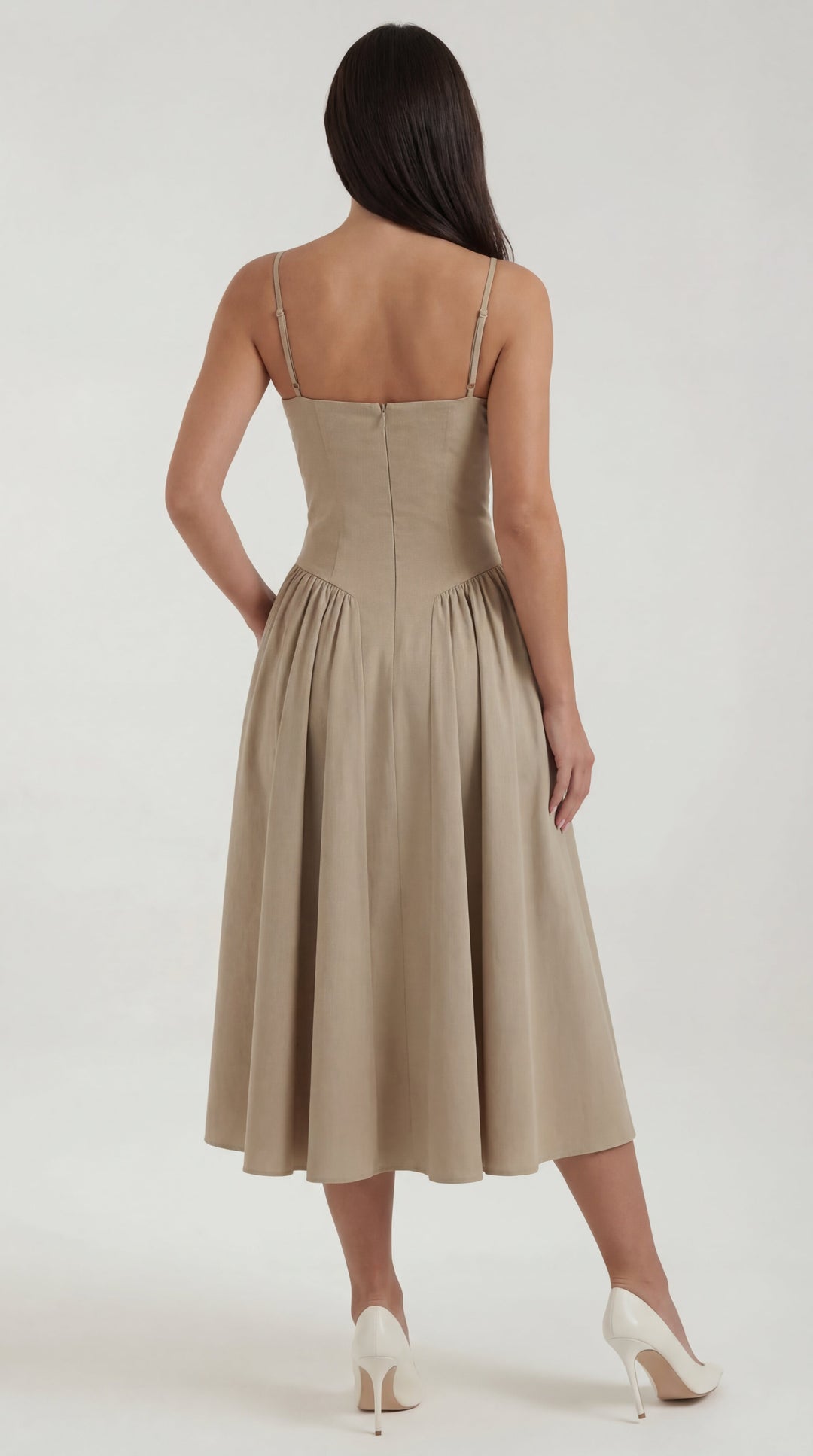 Vestido midi con corsé Odette