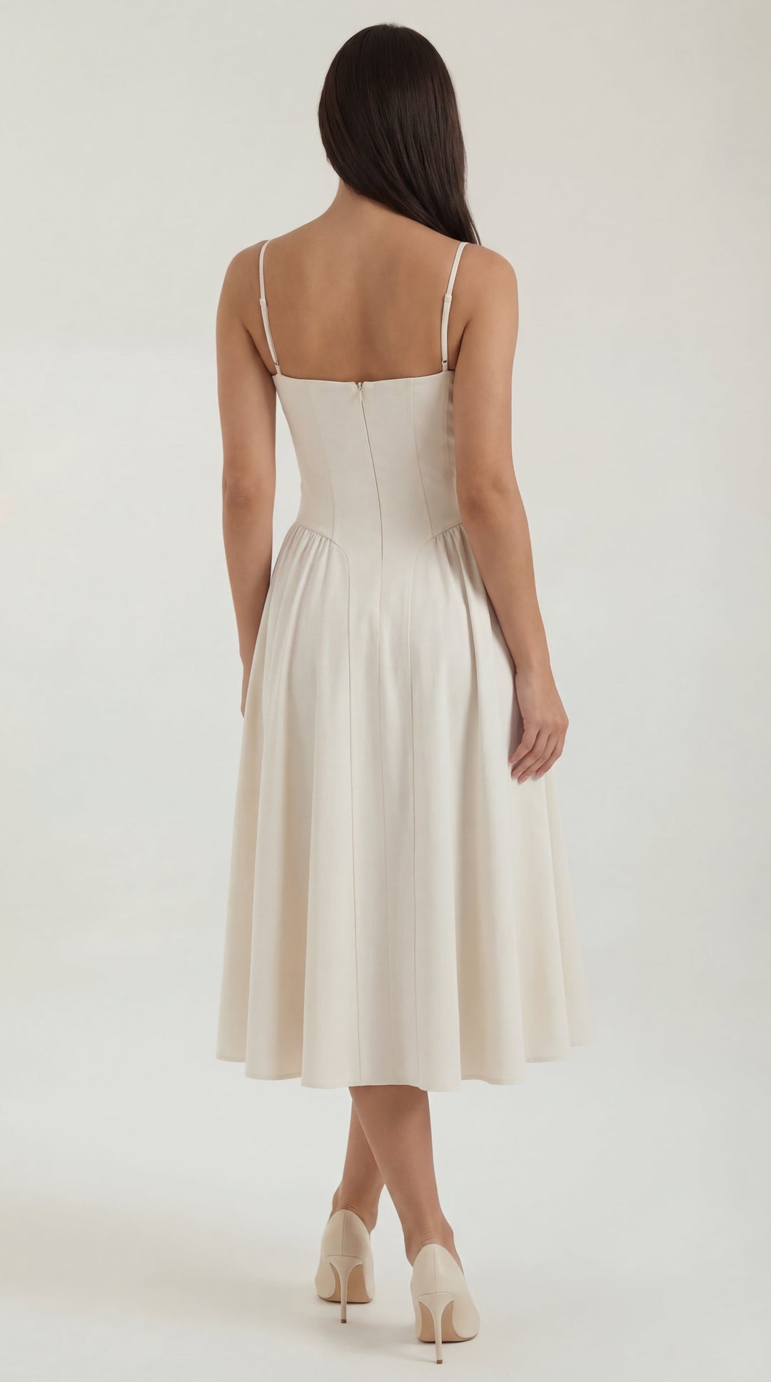 Vestido midi con corsé Odette