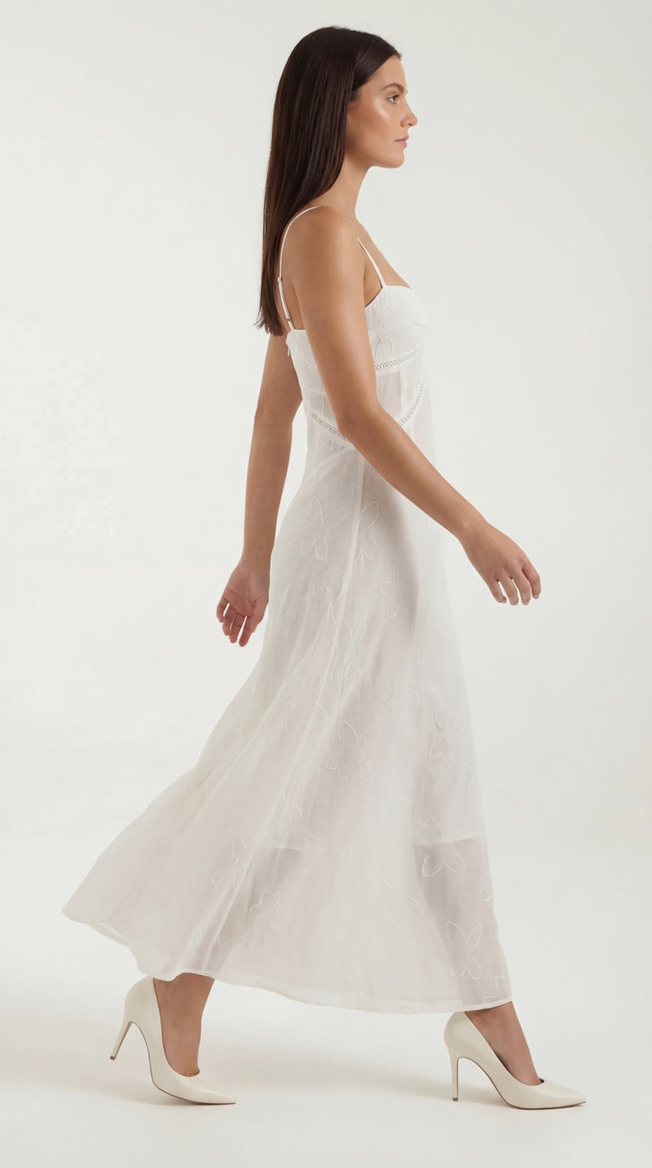 Vestido largo de encaje Arabelle