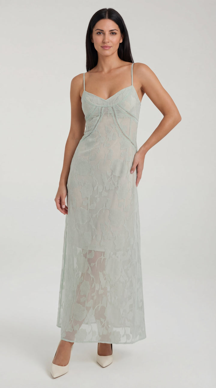 Vestido largo de encaje Arabelle