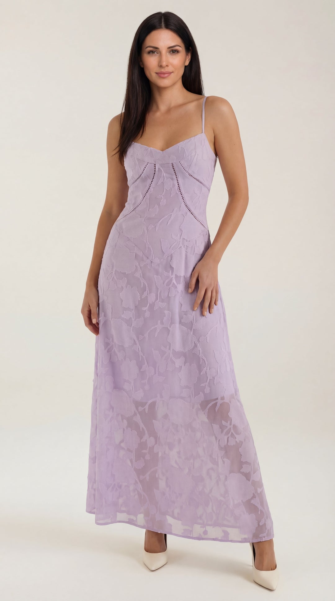 Vestido largo de encaje Arabelle