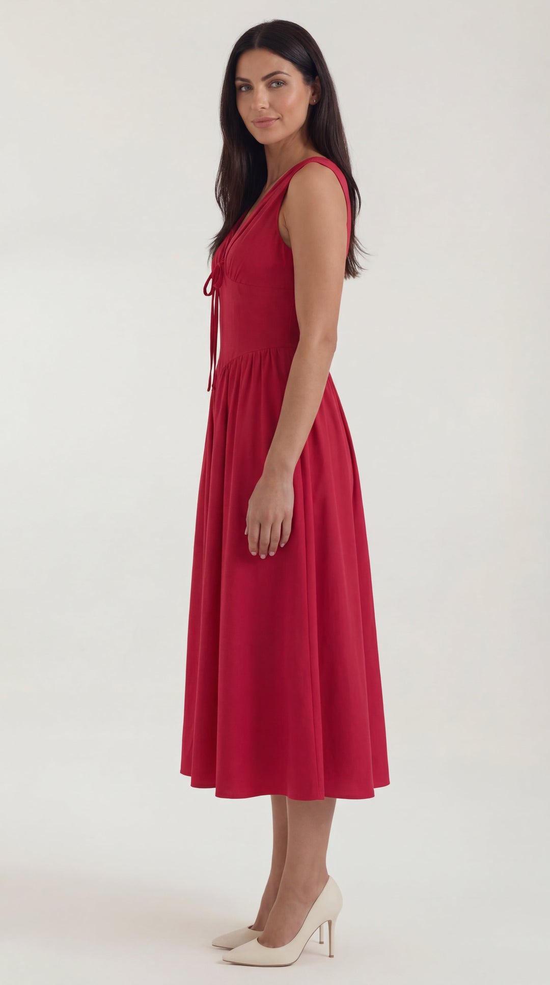 Vestido midi con escote en V Cassiopeia