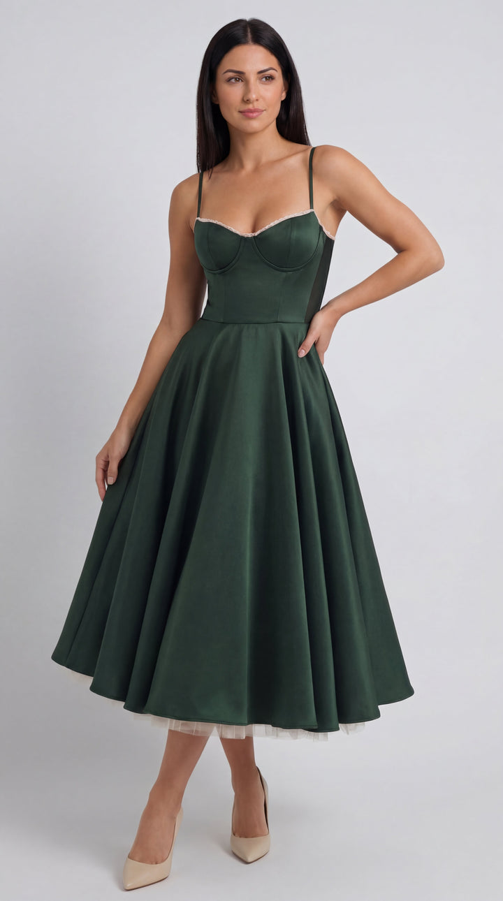Vestido de tul y midi de Isold