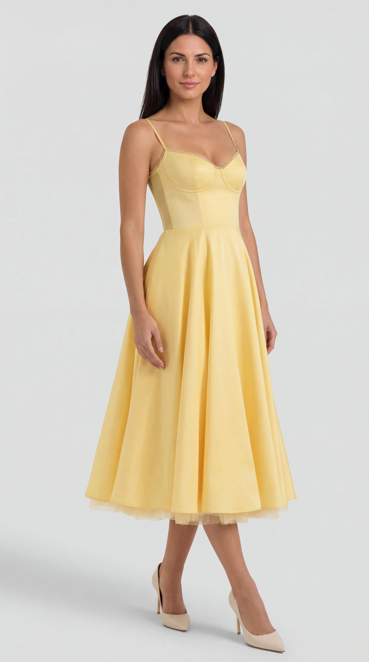 Vestido de tul y midi de Isold