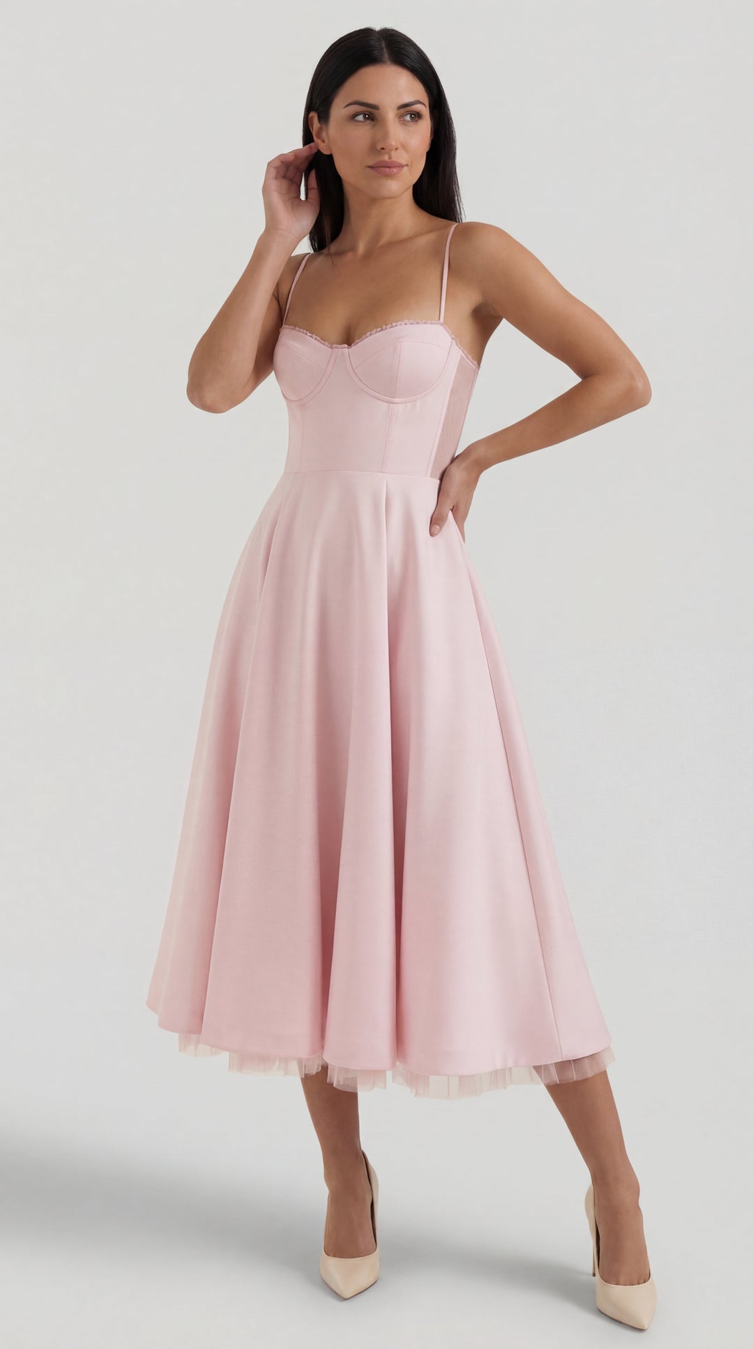 Vestido de tul y midi de Isold