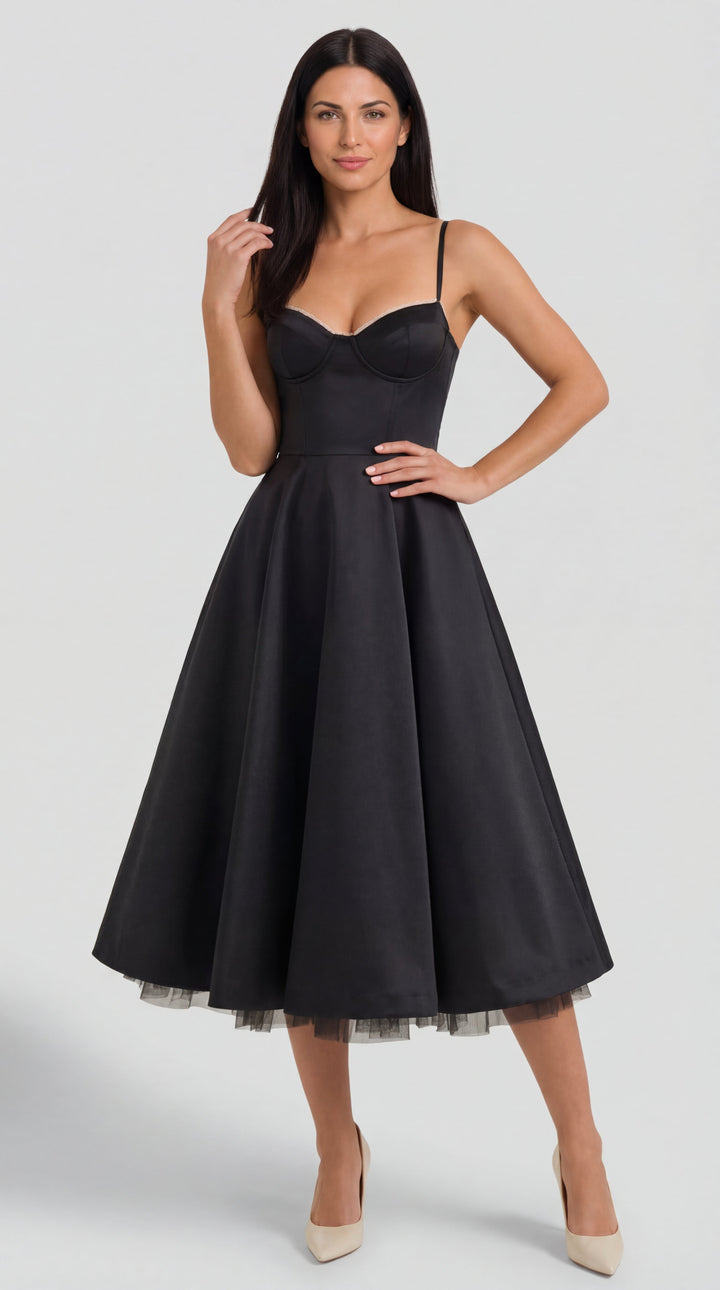 Vestido de tul y midi de Isold