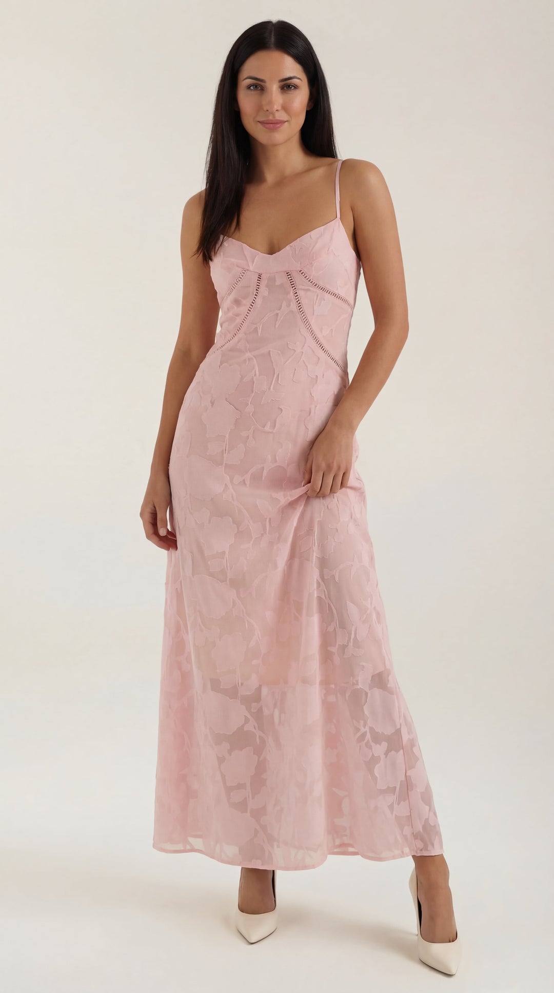 Vestido largo de encaje Arabelle