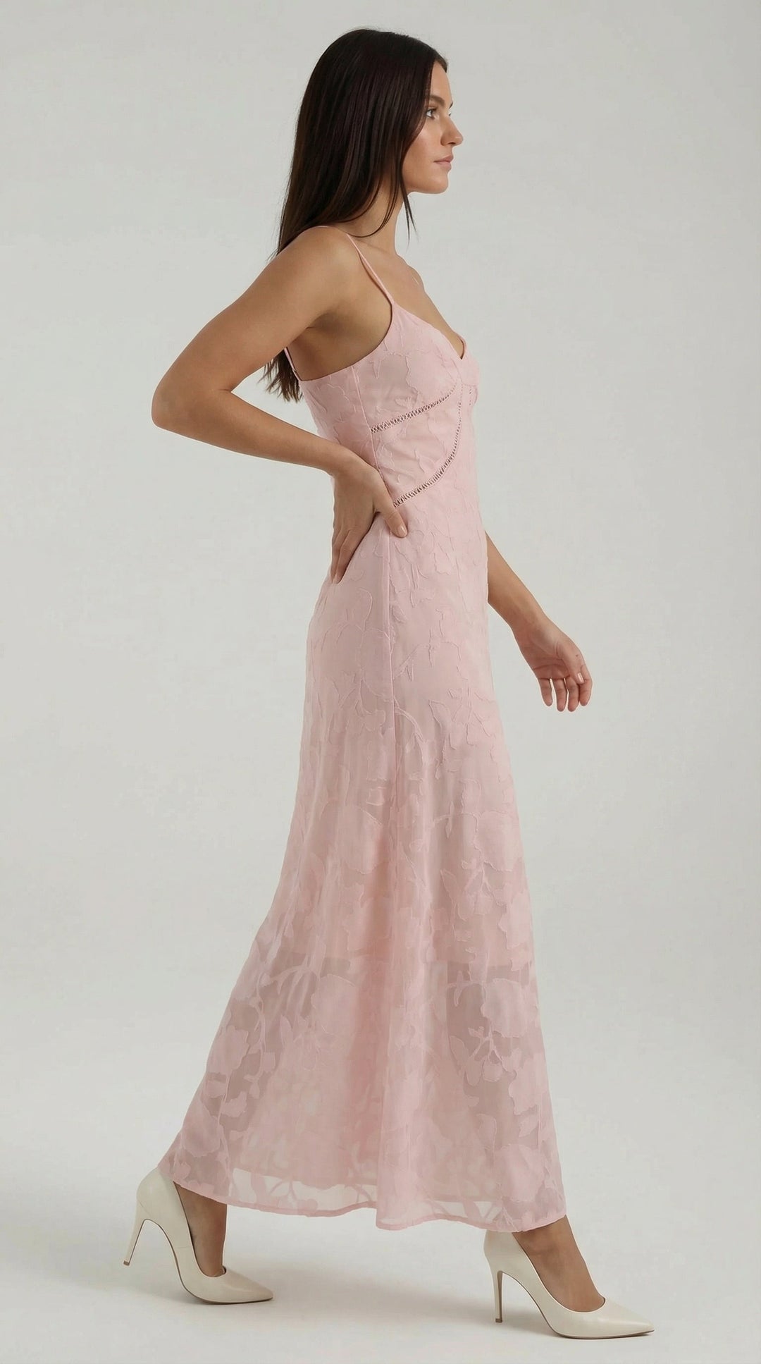 Vestido largo de encaje Arabelle