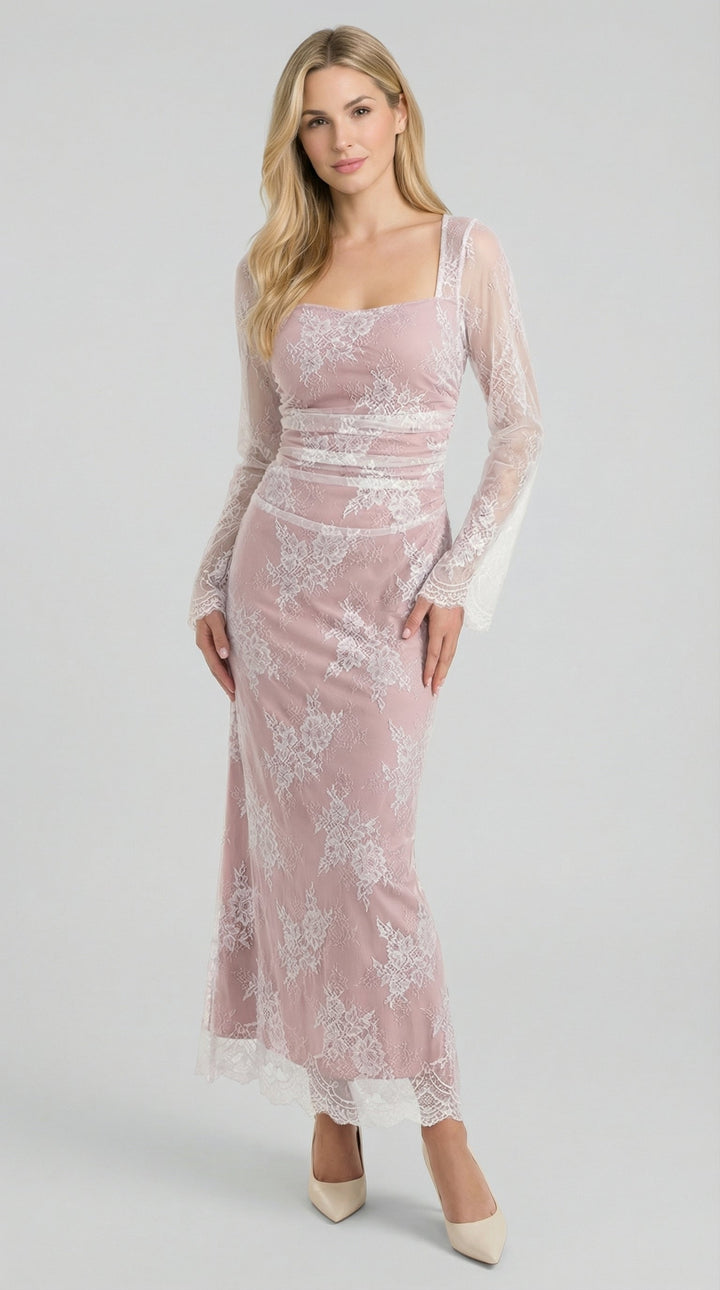 Vestido largo de encaje Nerissa