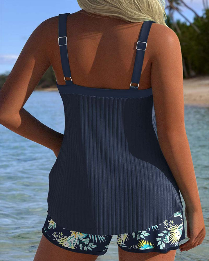 Julia | Tankini a rayas con braguita de baño de dos piezas