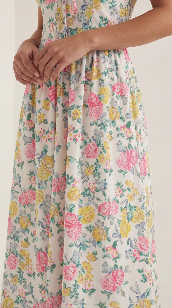 Vestido midi con escote en V Cassiopeia