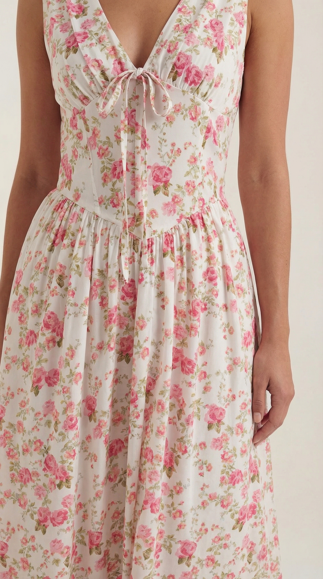 Vestido midi con escote en V Cassiopeia