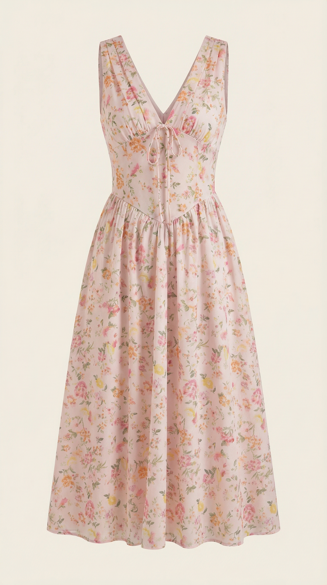 Vestido midi con escote en V Cassiopeia