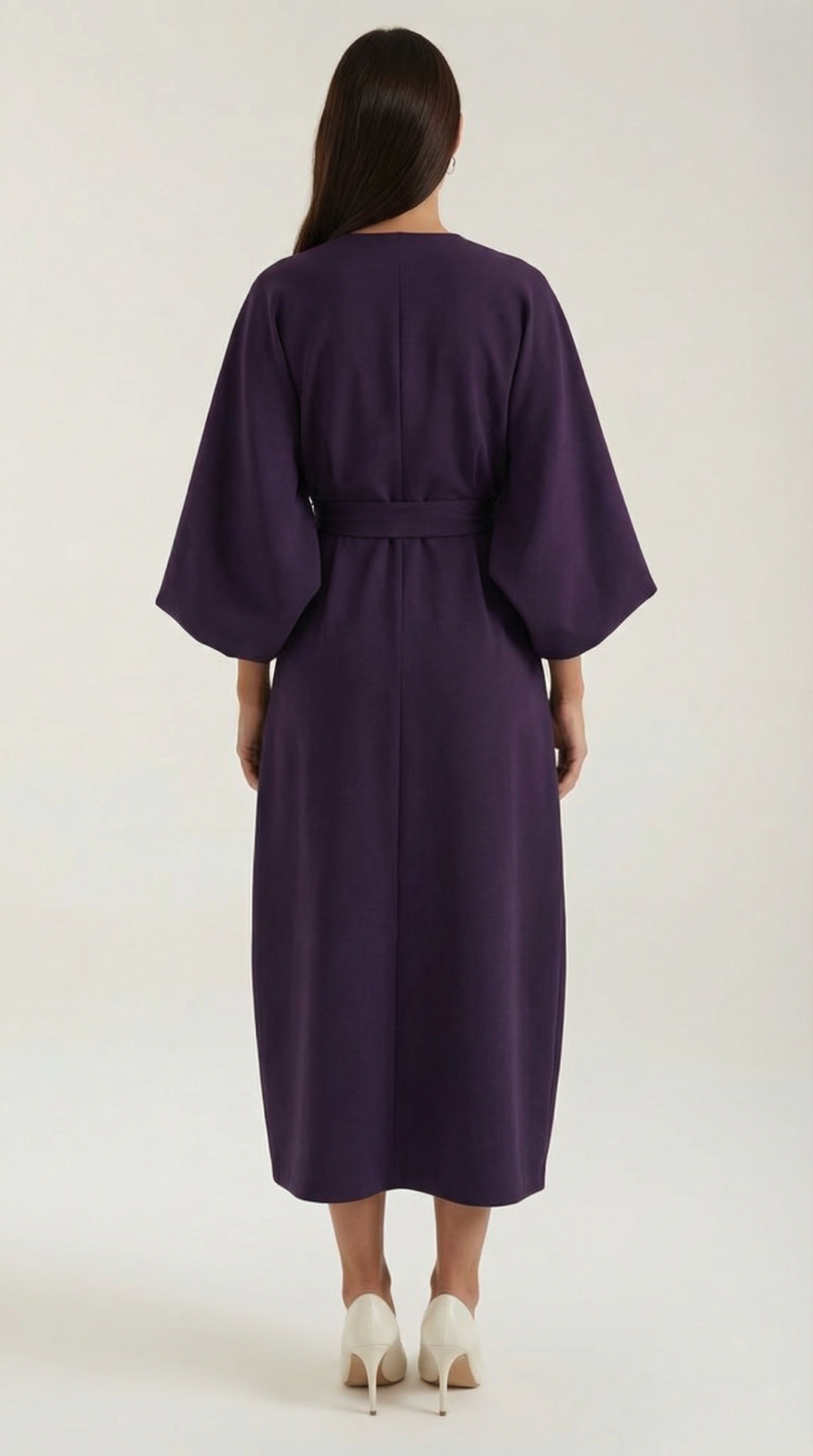 Vestido largo de Ana con cinturón