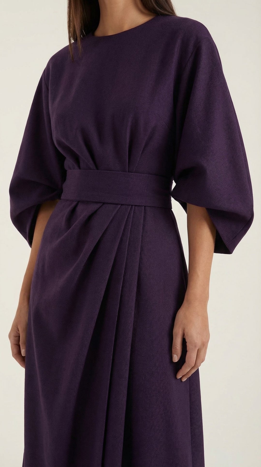Vestido largo de Ana con cinturón