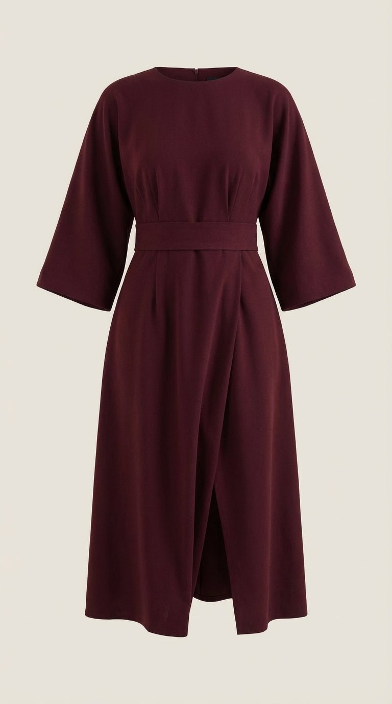 Vestido largo de Ana con cinturón