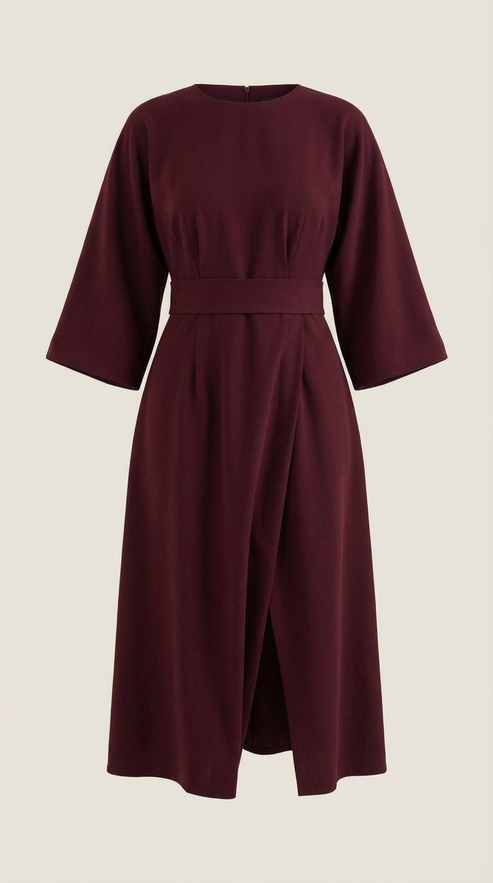 Vestido largo de Ana con cinturón