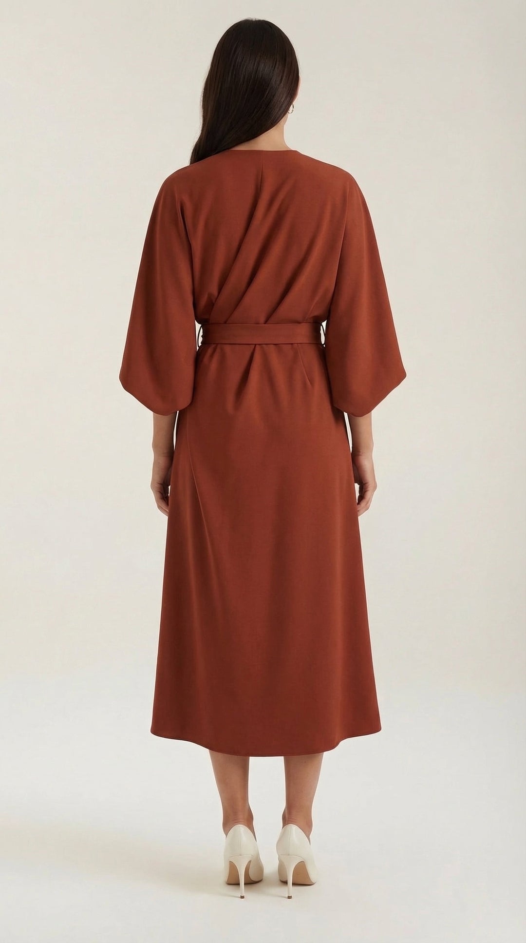 Vestido largo de Ana con cinturón