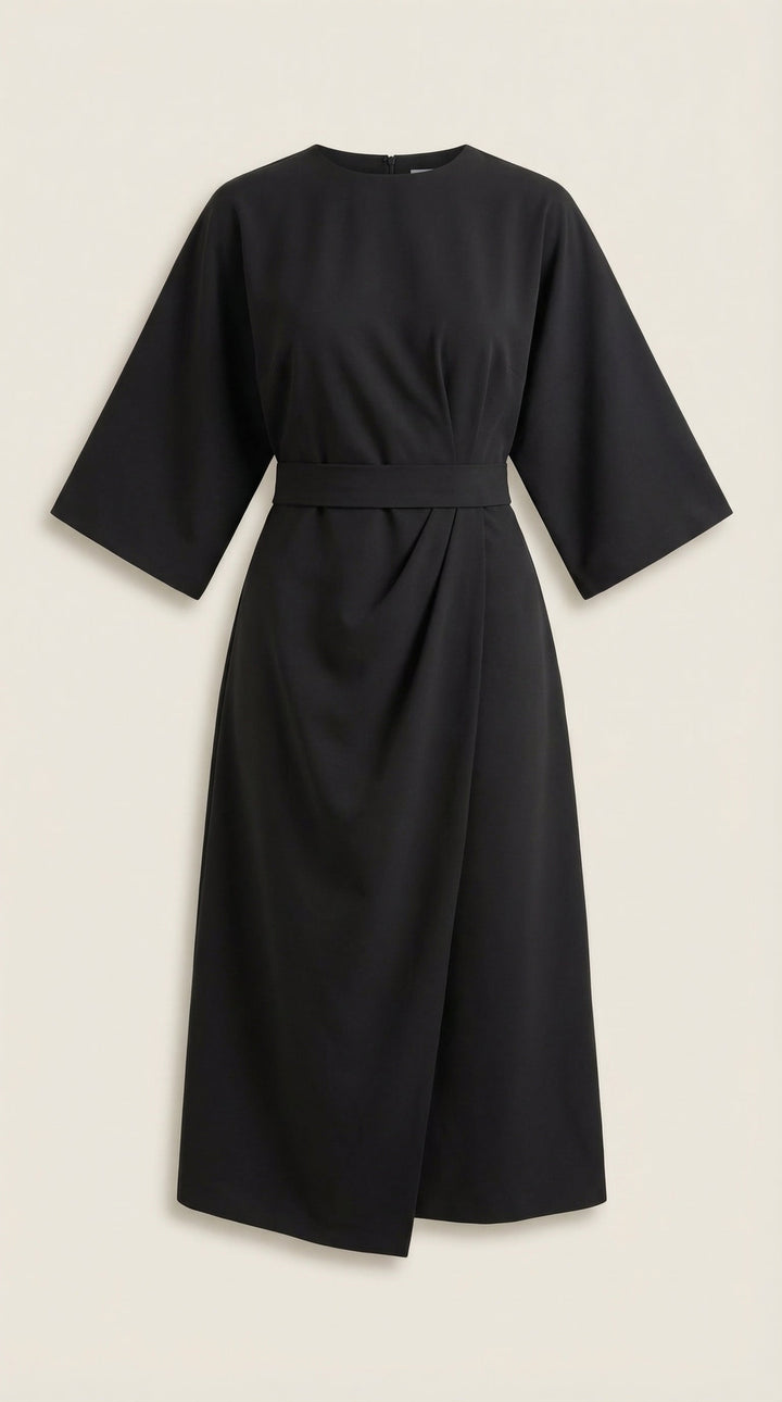 Vestido largo de Ana con cinturón