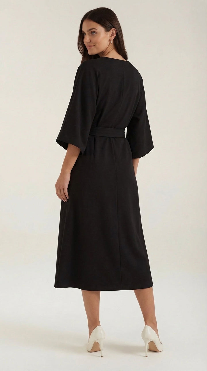 Vestido largo de Ana con cinturón