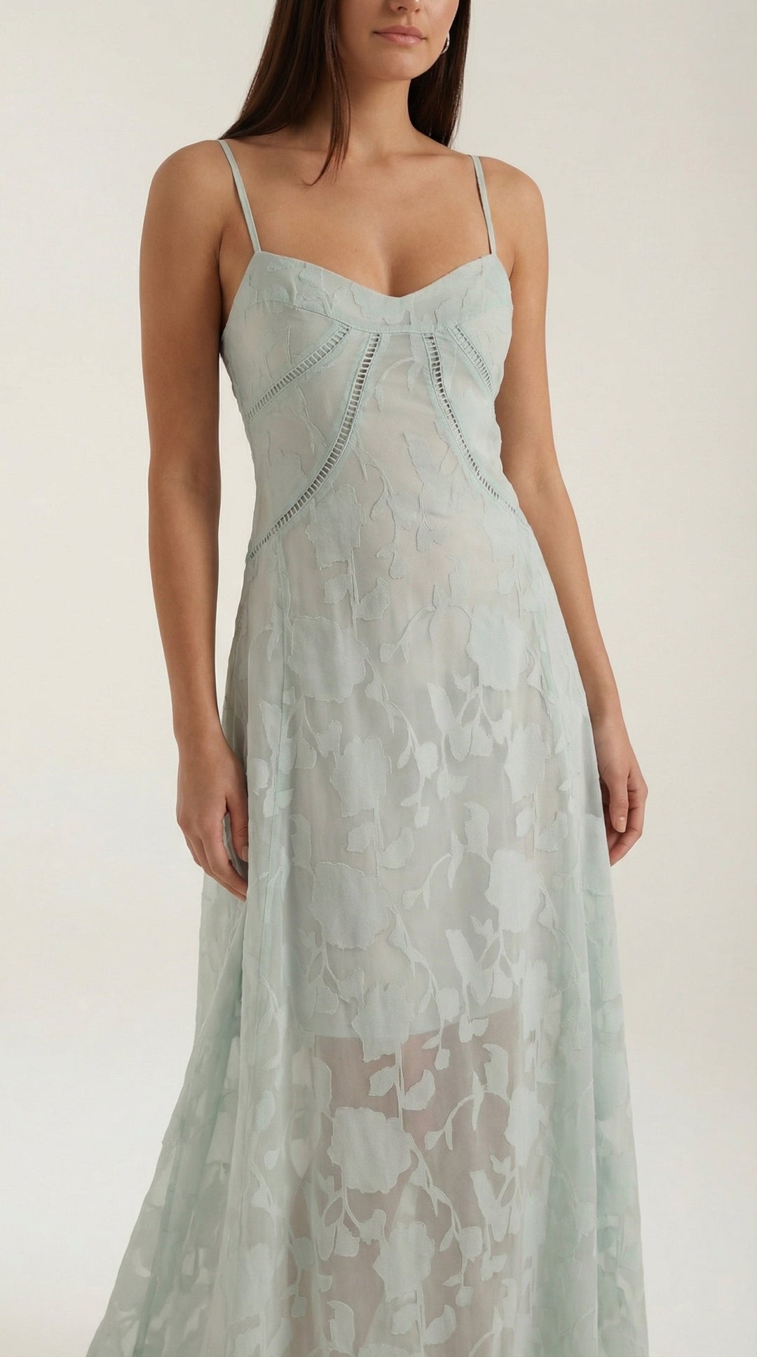 Vestido largo de encaje Arabelle