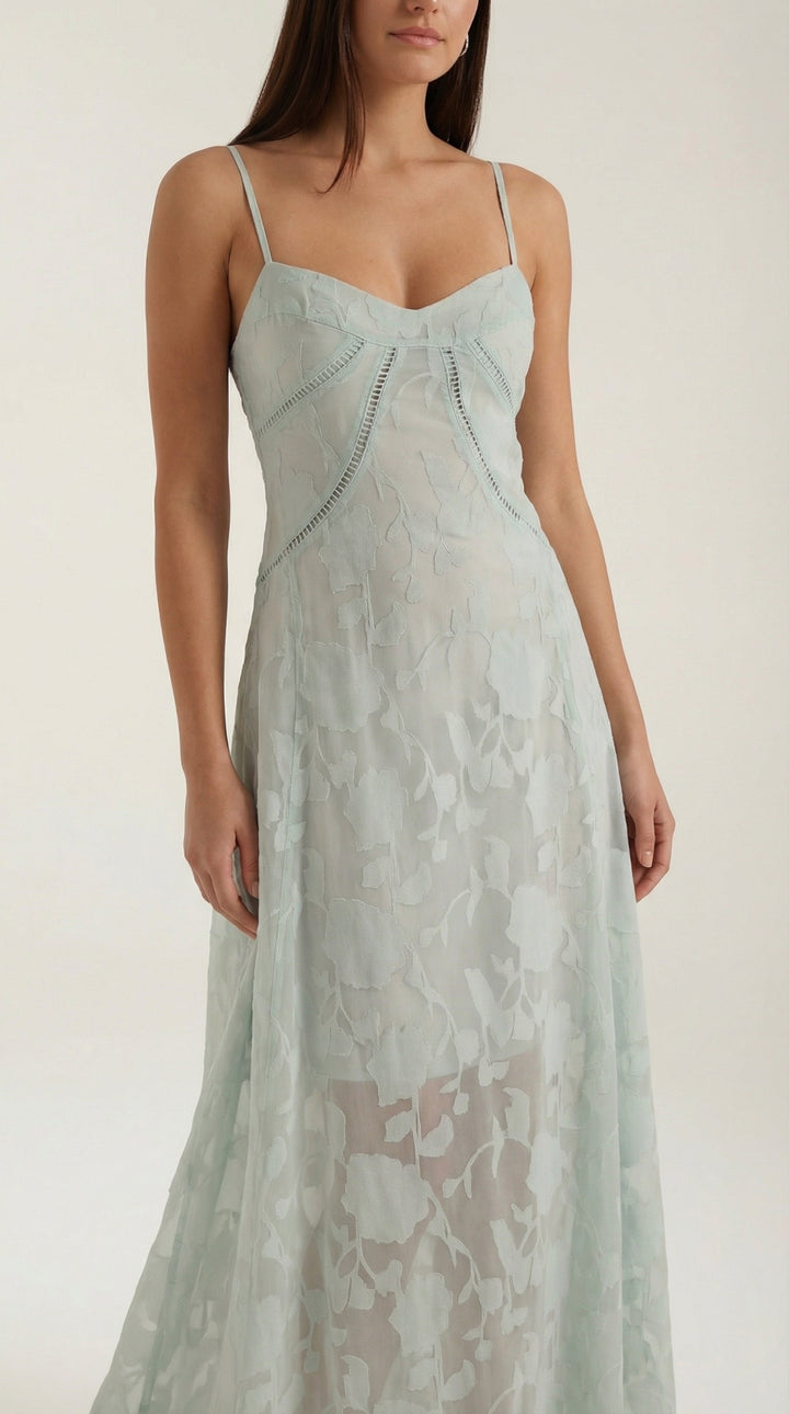 Vestido largo de encaje Arabelle