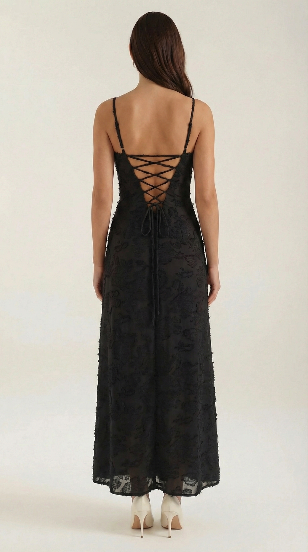 Vestido largo de encaje Arabelle