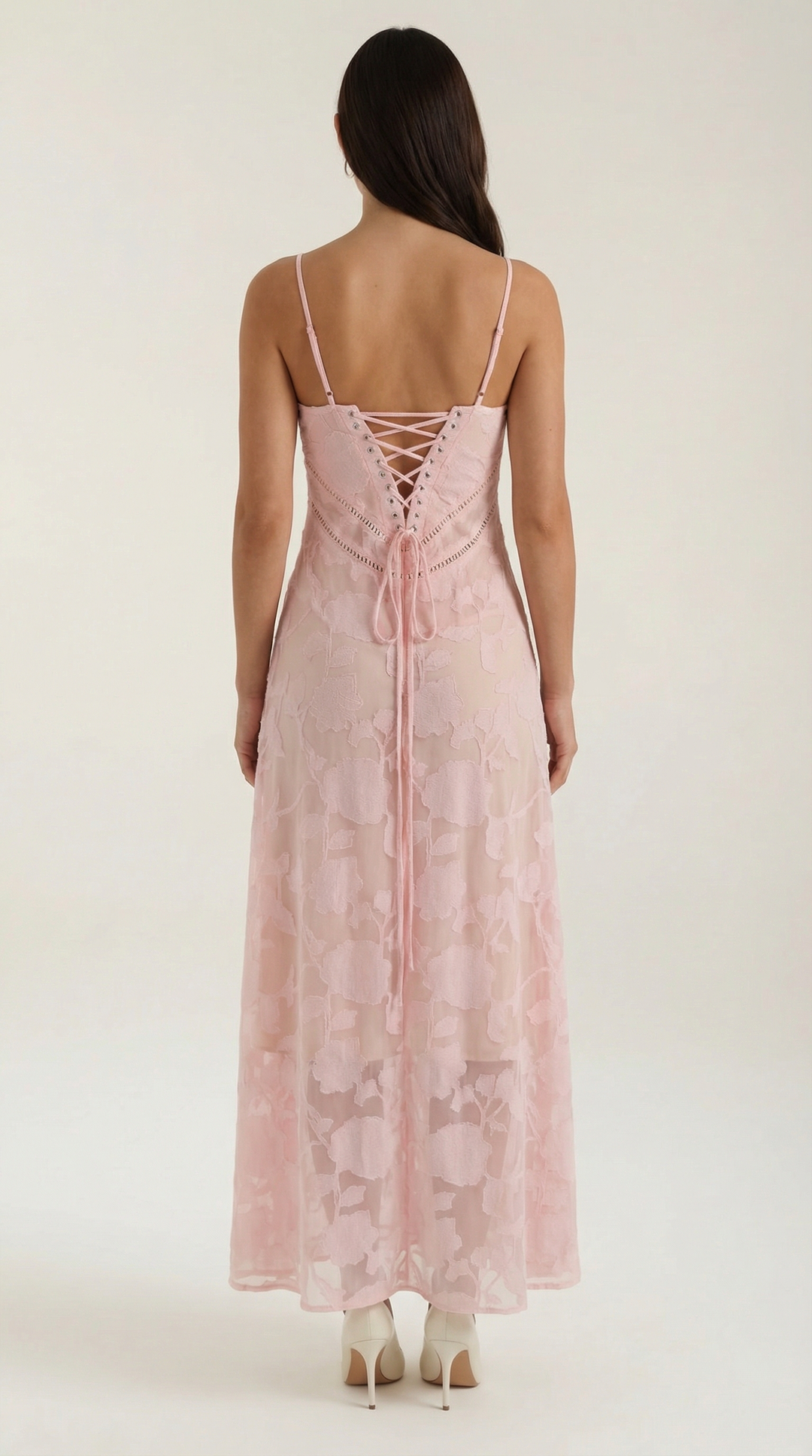 Vestido largo de encaje Arabelle