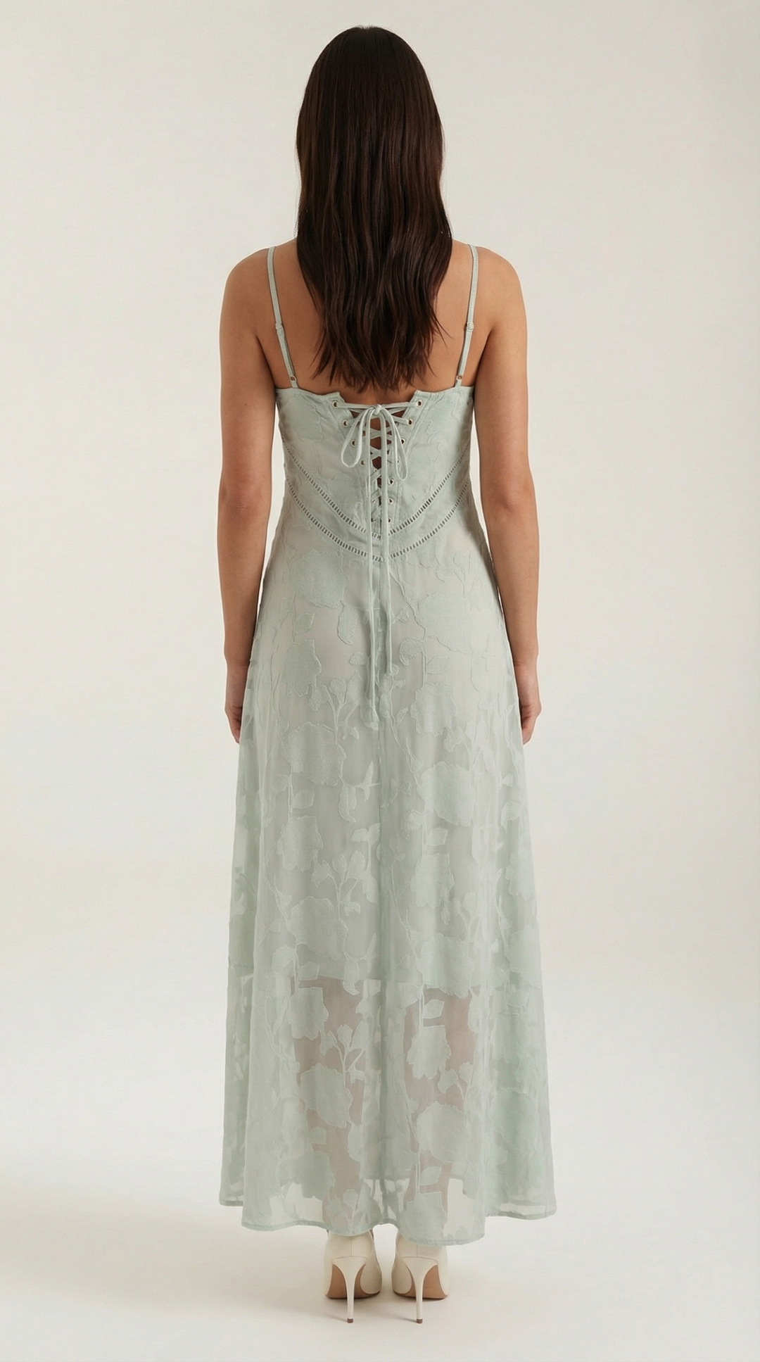 Vestido largo de encaje Arabelle