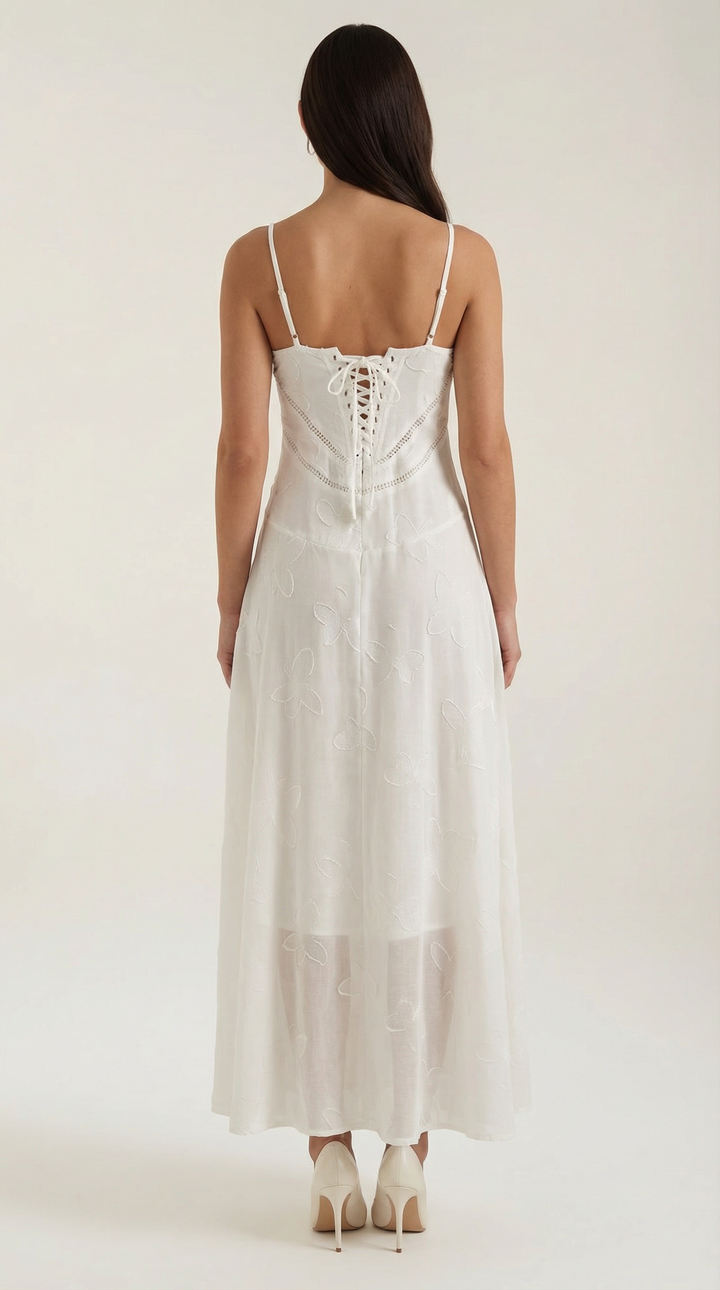 Vestido largo de encaje Arabelle