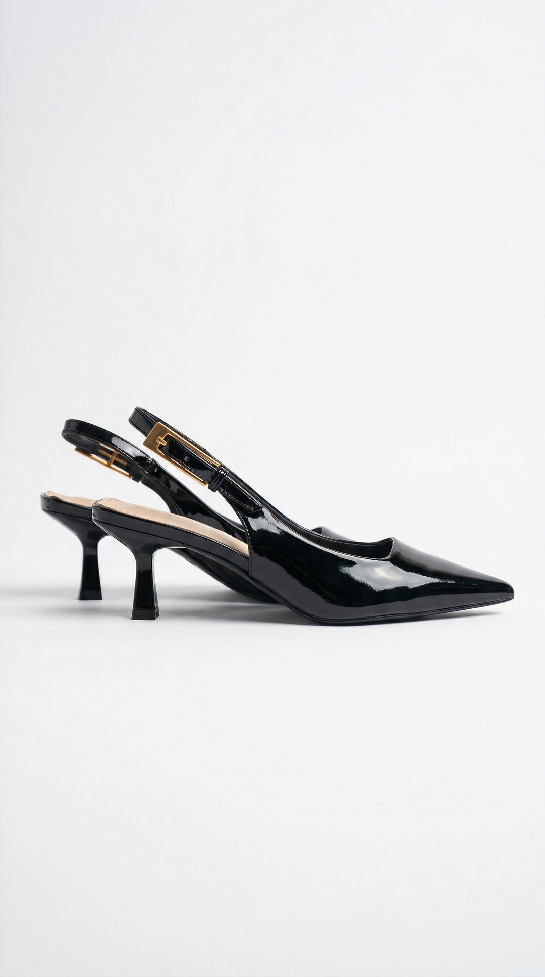 Zapatos de salón Elizabeth con talón bajo y tiras traseras
