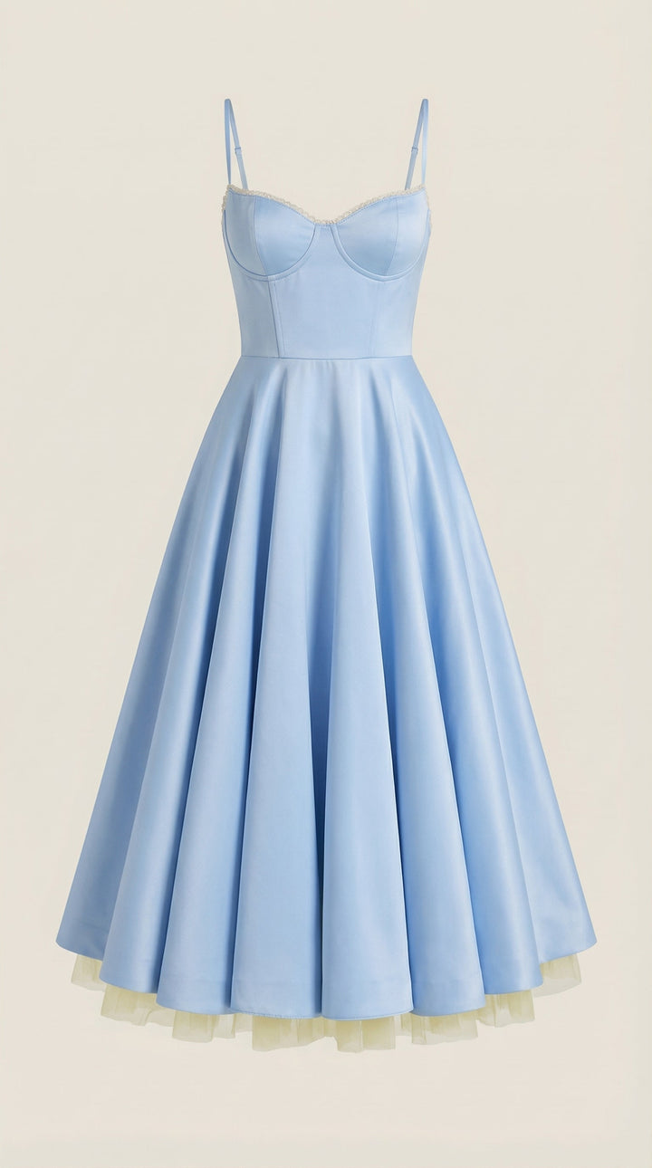 Vestido de tul y midi de Isold