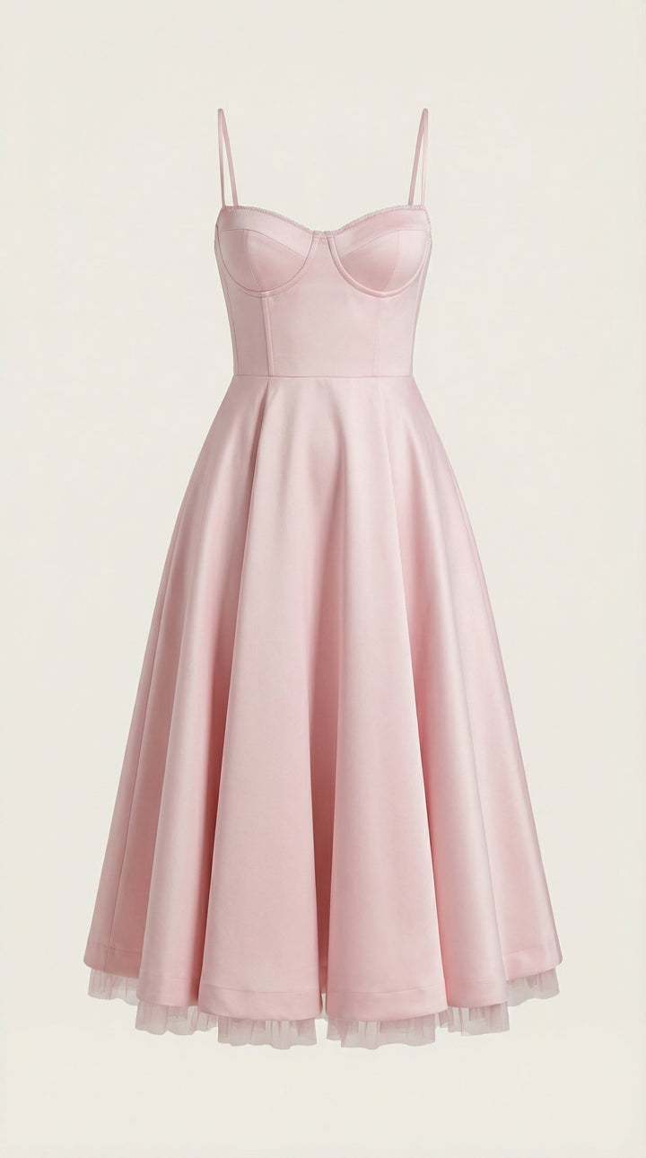 Vestido de tul y midi de Isold