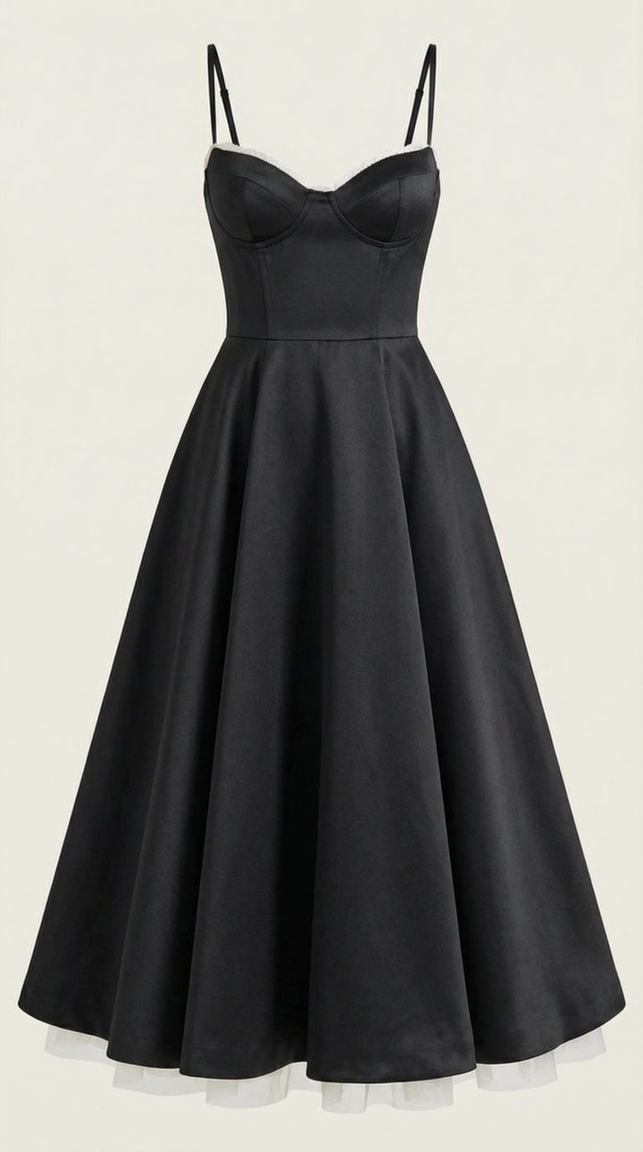 Vestido de tul y midi de Isold