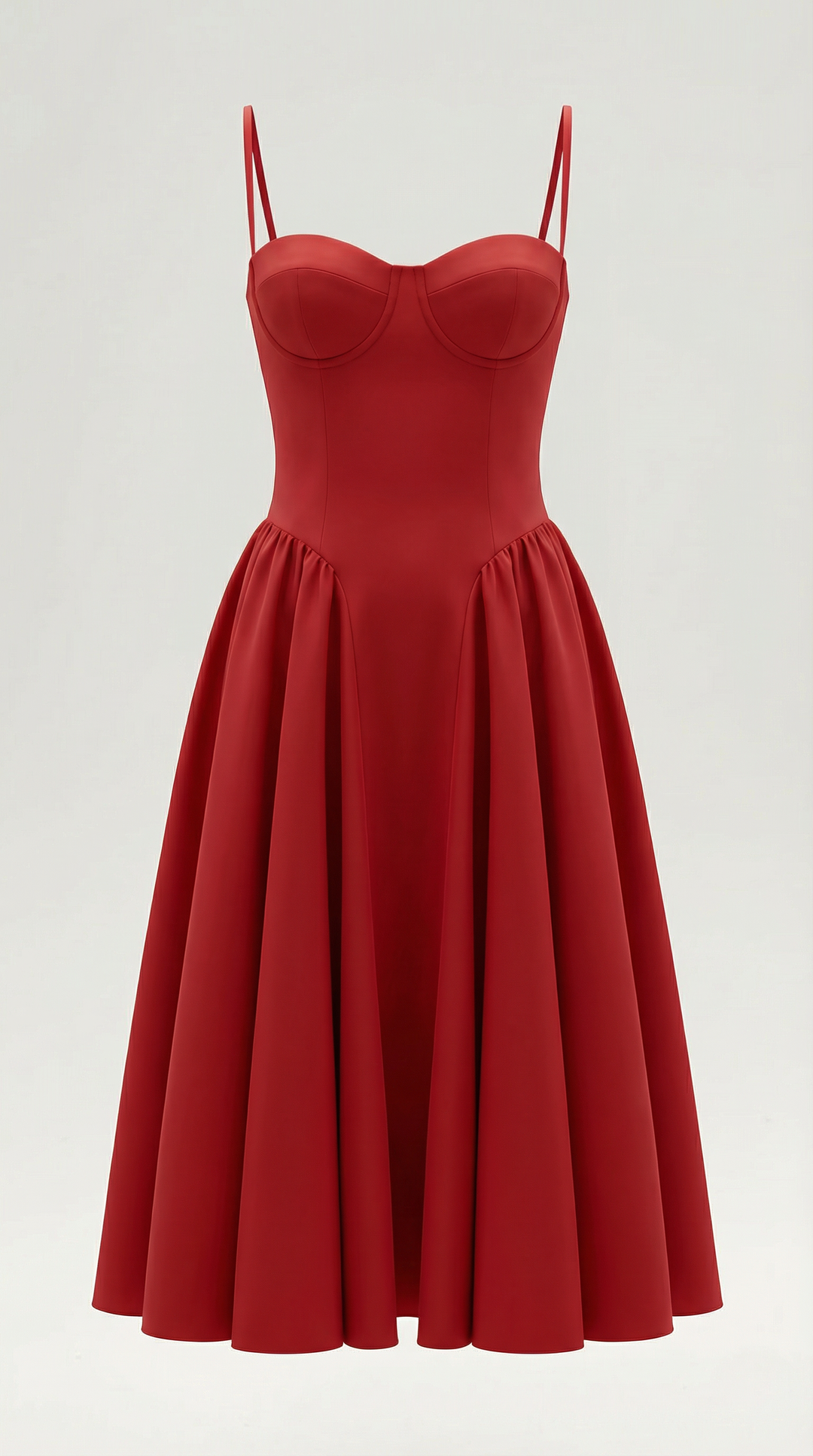 Vestido midi con corsé Odette
