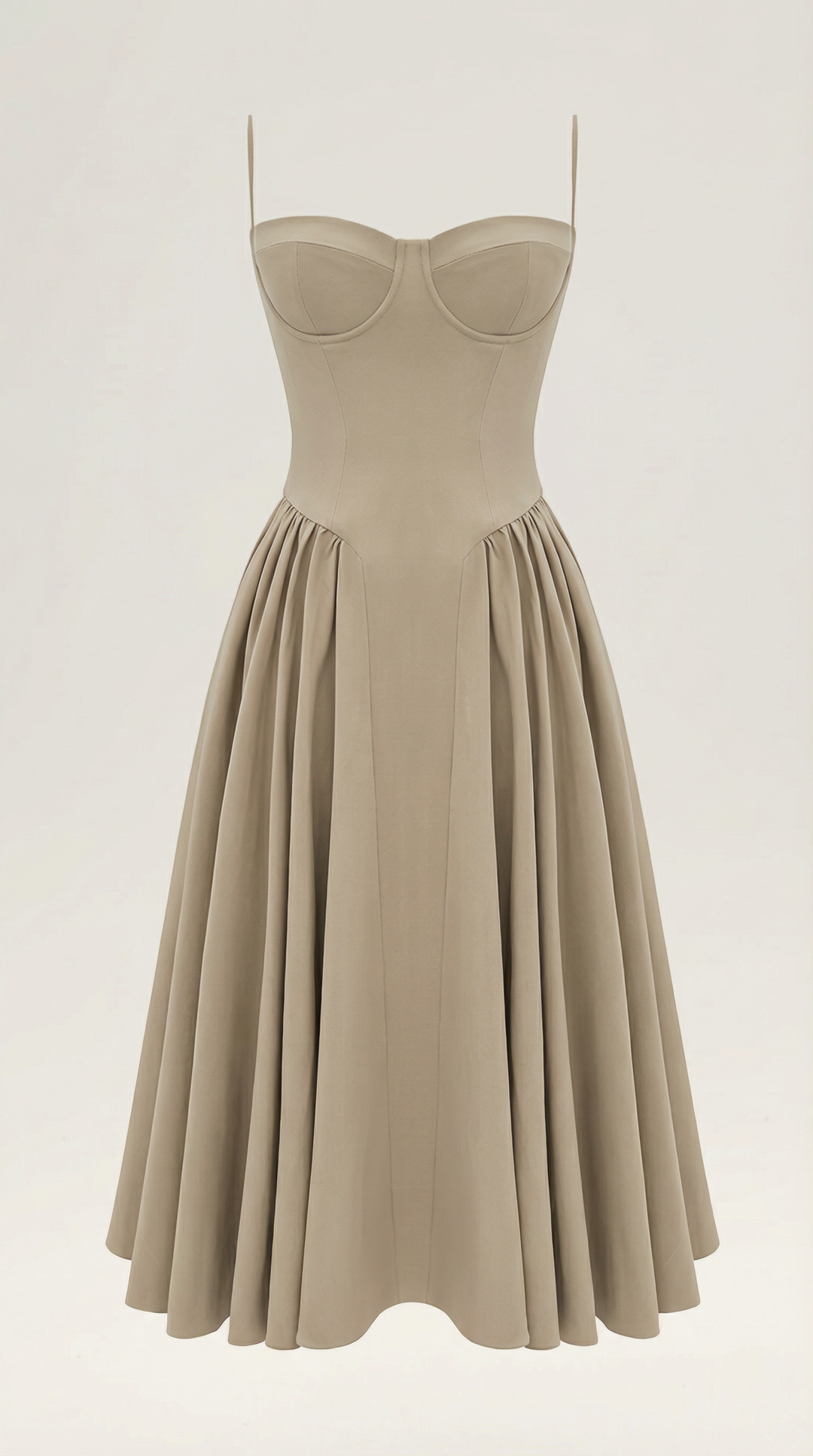 Vestido midi con corsé Odette