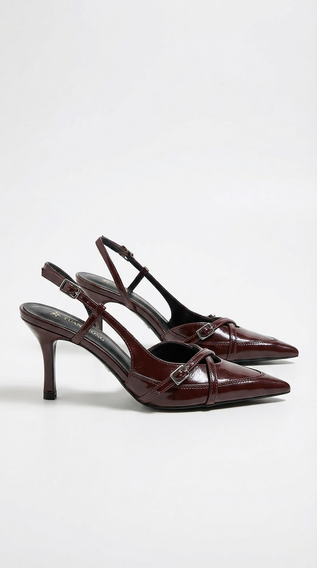 Zapatos de tacón con talón abierto y hebilla de Samantha